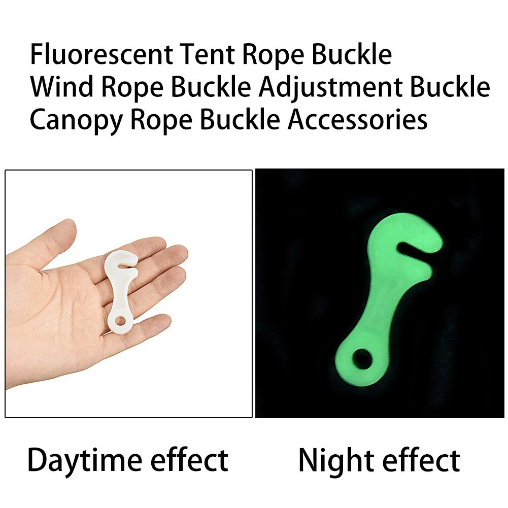 Cheap Goat Tents 10pcs  Luminous Outdoor Camping Tent Parachute Cord Rope Buckle Aluminum Alloy Cord Buckle Tensioners Fastener Travel Kit Tools Tent Accessories 